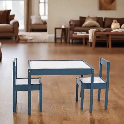 3-Piece Table And Chairs Set, In Orion Blue Age Group 1 To 5 Years Old.