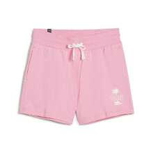 Puma Women's Lightweight Drawstring Straight Leg Printed Logo Shorts - Pink - View 1