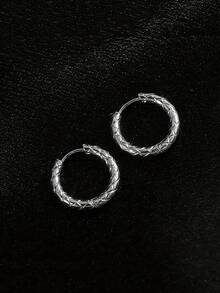 1pc Europe & US Style Unique Fashionable Niche Cool Green Snake Eye Stud Earring For Men - Earrings - View 6