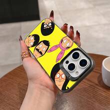 Funda trasera mate a prueba de golpes para iPhone 16, 15, 14, 13, 12, 11 Pro Max, X, XR, XS Max, 8, 7 Plus - Diseño de hamburguesa B-Bobs - Mezcla de colores - Ver 7