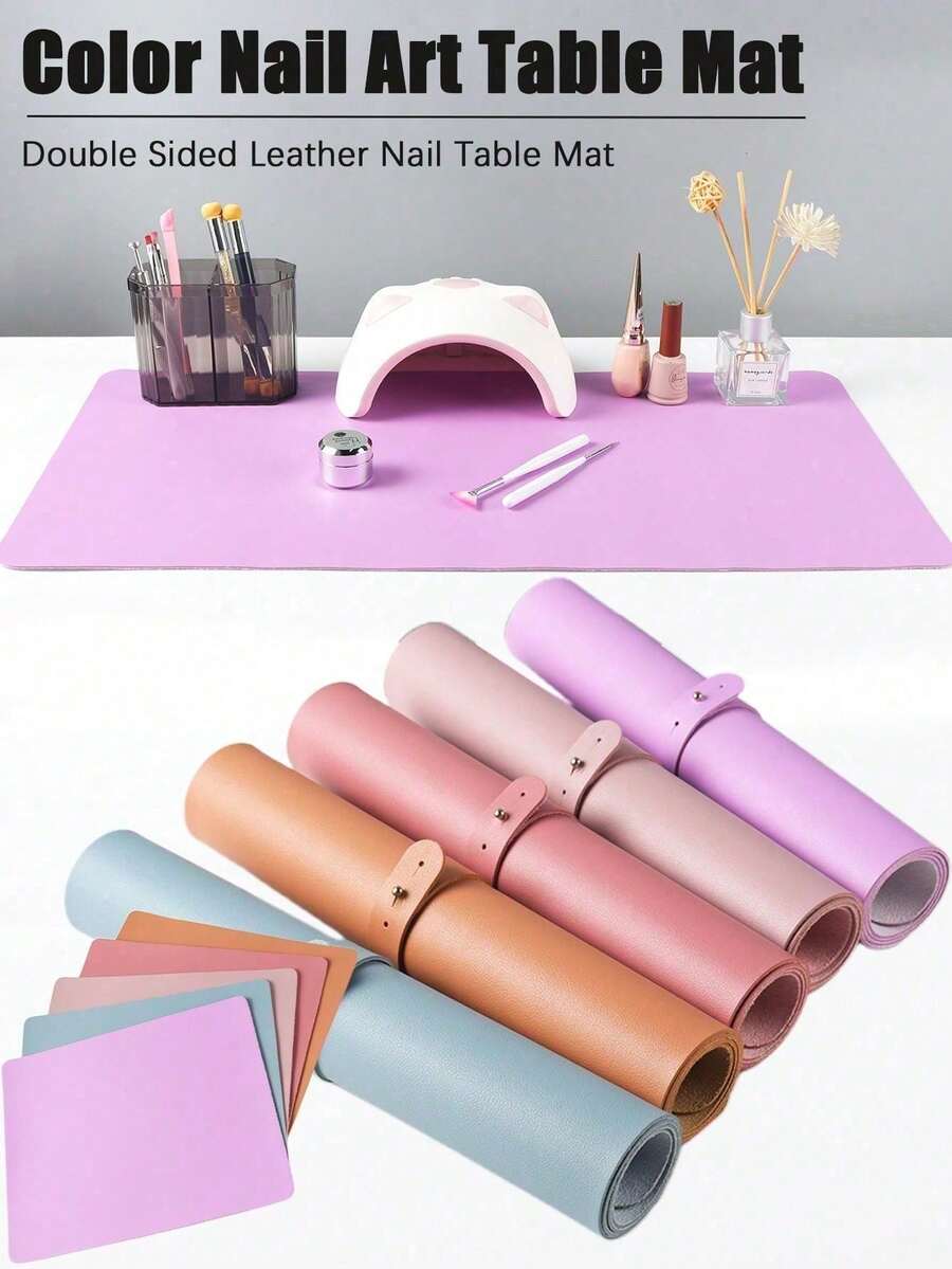 2 piezas Almohadilla de mesa de manicura de cuero de fibra, Almohadilla de soporte de mano de manicura plegable y colorida, Adecuada para almohadilla de reposabrazos de manicura, Almohadilla de manicura de cuero de microfibra suave, Almohadilla de mesa de manicura resistente al agua y a las manchas, Almohadilla de reposabrazos duradera