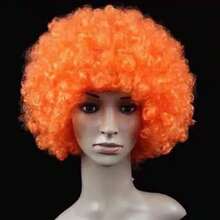 Halloween Men's Party Costume Explosive Hairstyle Curly Wig, Short Bright-Color Full Wig For Role Play - Multicolor - View 15