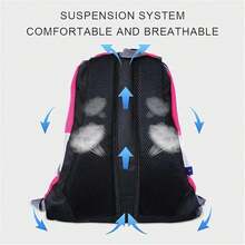 1pc Puppy Dog Front Carrier Pack, Pet Carrier Backpack For Small Medium Dogs Cats, Adjustable Breathable Dog Carrying Backpack For Hiking, Walking, Travel, Cycling And Outdoor Use