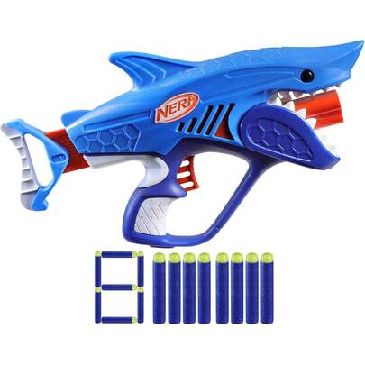 TendenciaNERF  Junior Wild Sharkfire - Lanzador de Dardos fácil de Usar con diseño de tiburón y 8 Dardos Elite para niños y niñas a Partir de 6 añosCalidad premium