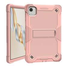 Apple Pink Anti-Drop Folding Bracket Tablet Protective Cover, Fashionable Color Matching Tablet Case