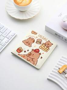 Capybara Cartoon Pattern Id Card Bag, Multiple Colors Are Available, Fashionable And Individual, Ultra-Thin, Lightweight And Portable, Suitable For Storing ID Cards/Passport/Driver's Licenses/Bank Cards/Credit Cards/Shopping Card, Can Be Used As A Gift For Birthdays, Anniversaries, Valentine's Day, Christmas, New Year And Other Festivals, Given To Family Members, Lovers, Friends And Elders