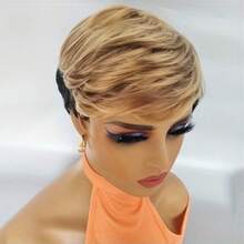 6-Inch Vibrant Wine Red Mixed Black Straight Bob Pixie Cut Wig - Heat Resistant, 6-Inch, 150% Density, Fashionable, Realistic, Soft, Breathable, Comfortable, Easy To Style, High-Quality Synthetic Fiber Wig For Women