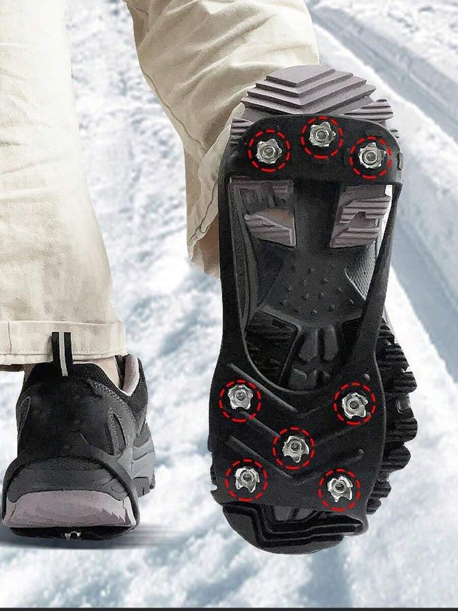 1 Pair Garden Soil Aerator Spikes 4.2CM Lawn Spiked Shoes, Ice Cleats Anti- Shoe Covers For Snow Boots, Adjustable Manual Spiked Lawn Aerator Sandals For Patio, Yard, Garden - Loose Shoes In Multiple Colors - View 1