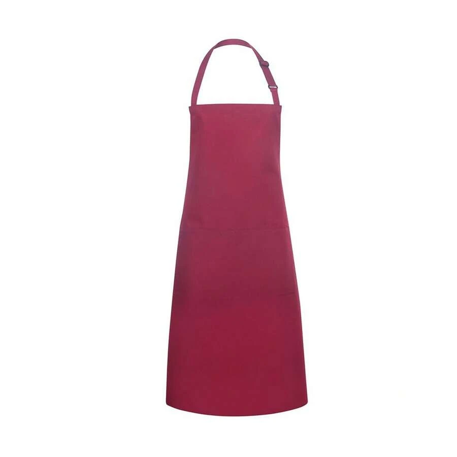 Karlowsky Basic Pocket Bib Apron (Bordeaux) - Red - View 1