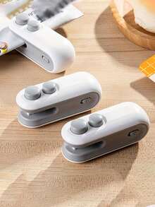 1个迷你可充电二合一封口机，带切割器，塑料袋密封器，用于保持食物新鲜，小型封口机带刀片，热真空封口机，USB充电封口机，食品储存封口机 - 彩色 - 查看 2