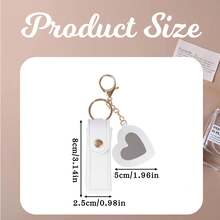 Customized Lipstick Holder Keychain With Mirror, Personalized Lipstick Pouch With Name, Bridesmaid Gift, Valentine's Day Gift - Multicolor - View 7