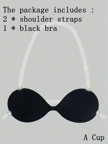 1 件女士粘性无肩带露背聚拢硅胶胸垫，多功能隐形胸罩乳头罩，带可拆卸吊带，适合露背连衣裙、婚纱、泳装和角色扮演 - 彩色 - 查看 58