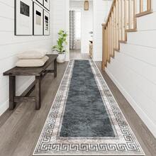 1pc Luxury Minimalist Style Long Hallway Carpet, Soft & Comfortable Living Room Long Decorative Rug, Easy To Clean Mat, Suitable For Stairs, Hallway, Laundry Room, Kitchen Christmas Decor Kitchen Rug - Multicolor - View 2