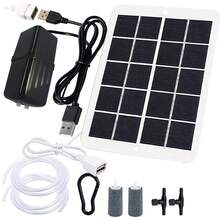 Bomba oxigenadora USB + Panel solar, la bomba oxigenadora puede proporcionar oxígeno para los peces cuando se pesca al aire libre, y el panel solar puede usar el sol para alimentar la bomba oxigenadora, permitiéndote pescar todo el día sin preocupaciones. Estas mini bombas de aire portátiles para acuarios y paneles solares se pueden llevar contigo.