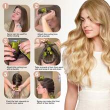 Overnight Hair Curlers No Heat Curling Rod For Sleeping Use Suitable For Adults And Ren, Fine Hair, Thick Hair, Four Colors,21678884 - 黑色 - 查看 5