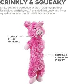 Outward Hound By Charming Pet Cuddle Tugs Pig Plush Interactive Dog Tug Toy - Chú heo con Lil' Dudes - Xem 4