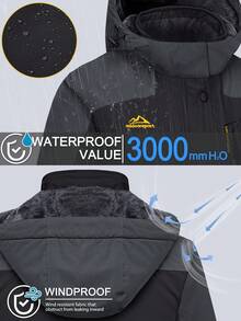 Cavva 女士冬季防水防风带帽保暖滑雪外套徒步露营登山防雨防风衣 - 彩色 - 查看 4