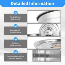 35L/30 Quart Stainless Steel Stock Pot, Large Cooking Pots Canning Cookware With Stainless Steel Lid, Cookware Sauce Pot Soup Pot Grade Stockpot For Storing Various Liquid Soup, Rice, Flour - Silver - View 10