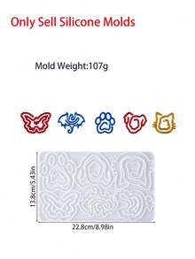 1pc Paperclip Animal Bookmark Mold, Silicone Mold For Resin, Pendant Mold, DIY Crafts Gifts