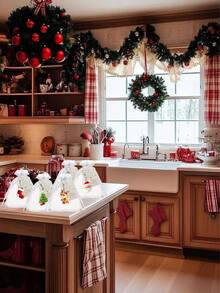 120/60/30/15-Piece Christmas Keychain Set, With Christmas Tree/Elk/Wreath/Santa Claus/Gingerbread Man Designs, Acrylic Material, Bag Pendant, Holiday Party Gift Set, Desktop Decoration, Souvenir Set, Suitable For Christmas Gifts, Holiday Decorations, And Gifts For Friends And Family