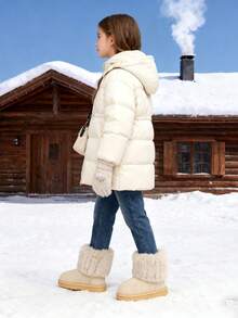 1 Paio di Stivali da Neve Invernali per Bambini, Stivali per Ragazze, Foderati Termici, Caldi, Adatti per Uso all'aperto, Viaggi e Vacanze