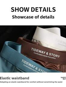 4 Packs Men's Flatfoot Underwear With Ice Silk, High-End Luxury Mesh Pore-Padded Breathable Four-Cornered Long Leg Pants