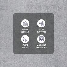 10/18 Piece 100% Cotton Towel Set - Contain Bath, Hand And Washcloths - Super Soft And Highly, Absorbent, Solid Towel Set For Bathroom, Hotels, Spa And Gym, Outdoor Sports, Golf Towel, Camping Towel - Grey - View 6