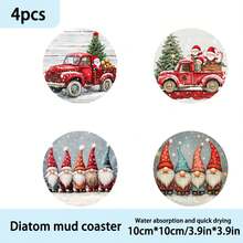 1 bộ/4 cái/6 cái Bộ đế lót ly bùn tảo cát lùn tuyết - Đế lót ly cốc, đế lót ly cà phê - Lý tưởng để trang trí nhà cửa và nhà hàng, Quà tặng sinh nhật hoặc ngày lễ tuyệt vời, Trang trí bàn, Đồ nội thất gia đình, Trang trí ngày lễ, Trang trí phòng, Trang trí nhà cửa, Trang trí tiệc theo chủ đề, Trang trí Giáng sinh - Nhiều màu - Xem 8