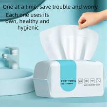 Toalla de pie desechable gruesa y grande para uso doméstico, adecuada para remojar los pies, masaje de pies y lavado de pies en el baño.