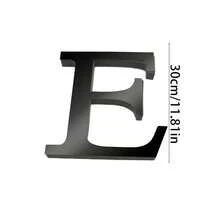 黑色字母墙贴 A-Z - 单个字母高度 4 英寸/6 英寸/8 英寸，亚克力镜面，带 0.4 英寸厚泡沫背衬。双层设计呈现 3D 立体效果；单层设计更显简约。自带背胶，可粘贴于墙面或玻璃上。撕下保护膜即可呈现镜面效果。 - 黑色 - 查看 95
