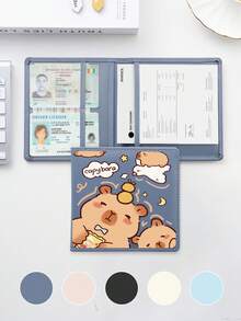Capybara Cartoon Pattern Id Card Bag, Multiple Colors Are Available, Fashionable And Individual, Ultra-Thin, Lightweight And Portable, Suitable For Storing ID Cards/Passport/Driver's Licenses/Bank Cards/Credit Cards/Shopping Card, Can Be Used As A Gift For Birthdays, Anniversaries, Valentine's Day, Christmas, New Year And Other Festivals, Given To Family Members, Lovers, Friends And Elders