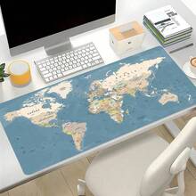 Tấm lót chuột bản đồ thế giới có đế cao su, hoàn hảo cho cả văn phòng và gia đình, là món quà lý tưởng cho các cặp đôi. Bộ miếng lót chuột và bàn làm việc văn phòng 35,4x15,7 inch, miếng lót chuột chơi game cỡ lớn, thích hợp làm quà tặng sinh nhật và ngày lễ - Nhiều màu - Xem 4