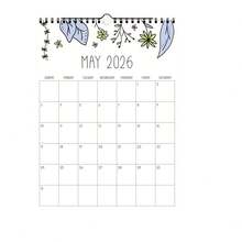 Regalo di Capodanno 2026, regalo di Natale per gli amici - Elegante calendario da parete floreale con confezione, decorazione creativa per casa e ufficio, calendario grande minimalista, pianificatore di programmi, regalo pratico per le vacanze