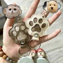 Pet Hair Memorial Keychain - Cute Paw Design With Space To Store Dog/Cat Hair, Pet Owner Memorial Accessory, Unique Gift Idea