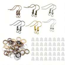 50pcs French Earring Holder Suitable For DIY Earring Accessories Craft Materials, Gold & Silver Color - Ear Hook - View 11