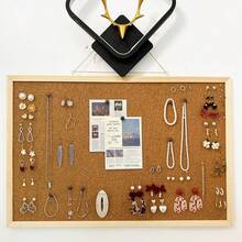 1pc Soft Cork Message Board, Notification Pin Board, Romantic Memo Board With Pushpins (Random Color) And Hanging Rope, Vision Board, Office, Home Announcement Board, Classic Framed Bulletin Board, Collapsible & Decorative