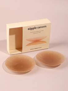 1/2 Pairs Breathable Invisible Nipple Covers, Thin Thermal Solid Pasties, Anti-Chafing Reusable Bra Tape For Dresses - Multicolor - View 1