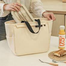 RKSUD Oxford Cloth Portable Insulated Lunch Bag, Thickened Waterproof & Oil-Proof, Large Capacity, Handheld Lunch Box Bag For Work, Commute, School, Picnic - Multicolor - View 4