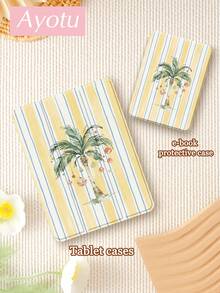 Ayotu 1 件条纹和圣诞树平板电脑保护套和 Kindle 电子书保护套，兼容 iPad 第 10 代、iPad 10.2/Mini6/Mini7/9.7 英寸，兼容三星 Galaxy Tab A9 Plus、Kindle（第 11 代 - 2024 年发布）（6 英寸）、Kindle Paperwhite 第 12 代 2024，很棒的节日礼物，时尚简约的图案。 - 彩色 - 查看 6