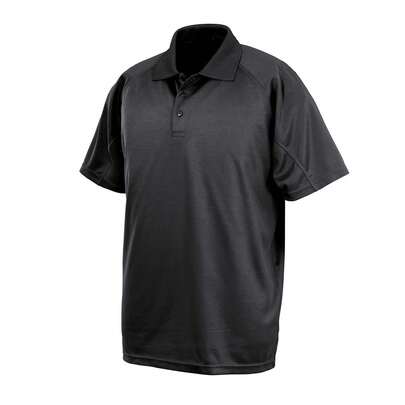 Spiro Unisex Adult Performance AirCool Polo Shirt (Black)