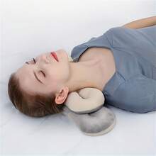 غطاء وسادة محمولة على شكل حرف U، وسادة سفر للرقبة والعمود الفقري، مناسبة للطائرة والقطار فائق السرعة والسيارة والدراجة، وقناع الرقبة