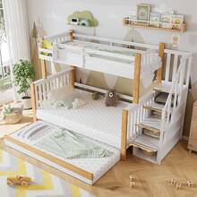 Kids Bedding Accessories - White+Natural + Solid Wood+MDF - View 3