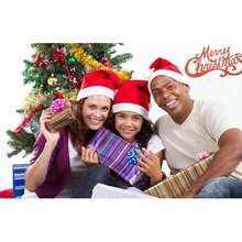 10pcs Festive Santa Hats For Adults - Ideal For Christmas & New Year's Parties, Hand Wash Only Home Decor Christmas Decorations Room Decor Winter