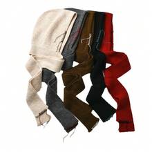 Autumn Winter New High-End Balaclava Hat For Women, Thick Knitted Warm Ear Protection Pullover Beanie - Dây đeo Balaclava màu nâu - Xem 4