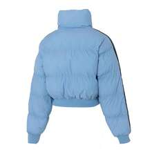 Adidas Women's CROPPED PUFF Comfortable Daily Casual Cotton Jacket JX2969 - Smoky Blue - View 2