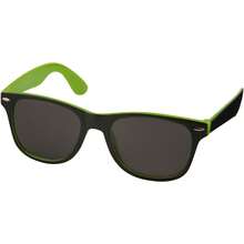 Bullet Sun Ray Sunglasses Black With Colour Pop (Lime/Solid Black) - Lime Green - View 1