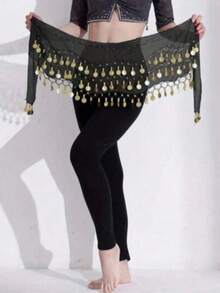 1 件波西米亚风格万圣节肚皮舞服装，包括腰巾、臀巾、腰链 - 彩色 - 查看 1