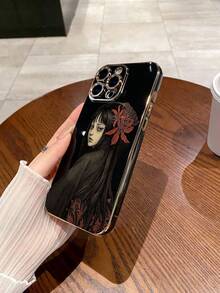 1 件 6D 电镀黑色 TPU 油画元素人物图案防摔、防滑、全覆盖手机壳，兼容 Apple/Galaxy/Redmi/OPPO/ 17 Pro Max/ 15 Pro Max/ 14 Pro Max/Galaxy A05/A54 5G/A52/A52s 5G/S21 FE 5G/S23 Ultra/S24 Ultra 5G/Poco X5 Pro - 彩色 - 查看 4