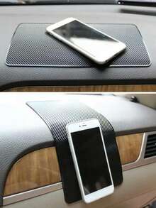 rayhong Thảm PVC chống trượt cho bảng điều khiển ô tô, miếng gel dính chống trượt tự động, thảm giữ điện thoại nội thất ô tô, thích hợp làm giá đỡ điện thoại, giá đỡ kính râm, thảm chống trượt cho ô tô - màu đen - Xem 2