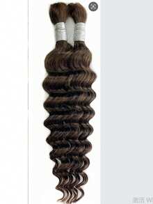 Eulisi 夹式接发真人发，60% 女士夹式接发，天然真人发，18 英寸 135 克 8 件，1 根墨黑色直发。真人发辫，适用于波西米亚风辫子，深水波浪，散装真人发 110 克，14-30 英寸卷发，适用于波西米亚风辫子接发，无纬 12A 湿发和波浪发，2 捆/包，自然色，P4/27#，99J#，27#，4#， - 黑色 - 查看 42